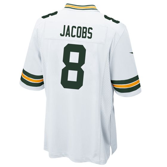 Men Green Bay Packers 8 Josh Jacobs Nike Away Game 2024 NFL Jersey